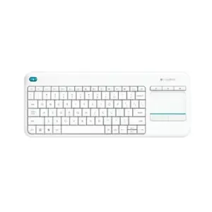 Tipkovnica brezžična Logitech K400 Plus US | bela + Touchpad (920-007128)