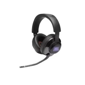 Slušalke žične JBL naglavne z mikrofonom USB Quantum 400 črne RGB (JBLQUANTUM400BLK)