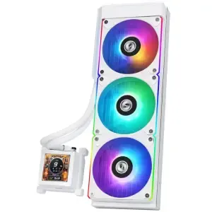 Vodno hlajenje Lian-Li HydroShift LCD - 360mm RGB bela (HSLCD36RW)
