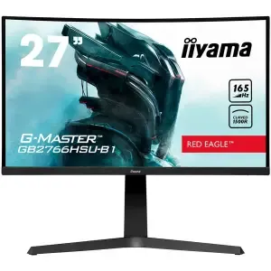 Monitor Iiyama 68,6 cm (27,0") GB2766HSU-B1D 1920x1080 Curved Gaming 165Hz VA 1ms 2xHDMI DisplayPort 2xUSB2.0 Zvočniki FreeSync Premium