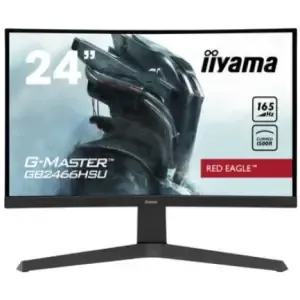 Monitor Iiyama 60,5 cm (23,8") GB2466HSU-B1 1920x1080 Curved Gaming 165Hz VA 1ms 2xHDMI DisplayPort 2xUSB2.0 HAS Zvočniki FreeSync Premium