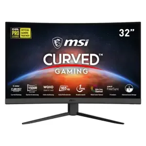 Monitor MSI 80 cm (31,5") G32CQ4 2560x1440 Curved Gaming 165Hz VA 1ms 2xHDMI DisplayPort FreeSync Premium Optix črna