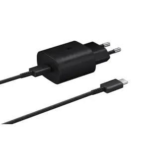 Hišni polnilec Samsung 25W EP-TA800 220V => USB-C + kabel USB-C 1m (EP-TA800XBEGWW)