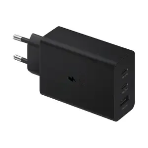Hišni polnilec 100-240V => 1x USB-A (ž) 2x USB-C 65W Samsung Trio (EP-T6530NBEGEU)
