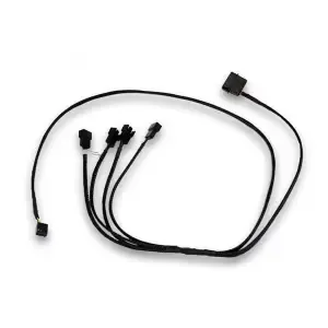 Splitter za ventilatorje EKWB 1x -> 4x4-pin + 1x MOLEX , črna (80cm)