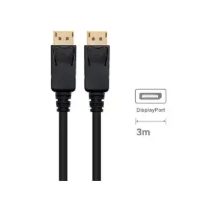 Kabel DisplayPort (m) => DisplayPort (m) 3,0m Ewent EC1407 pozlačeni konektorji 8K@60Hz 4K@240Hz - črn (EC1407)