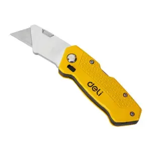 Pripomoček za servis - delovni nož Deli s trapeznim rezilom (EDL006Z) Utility Knife Deli Tools EDL006Z (yellow)