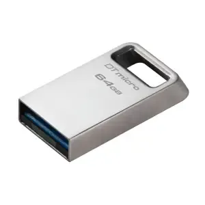 Spominski ključek 64GB USB 3.2 Kingston DT Micro 200MB/s - kovinski/micro/srebrn (DTMC3G2/64GB)