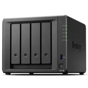 NAS ohišje Synology DS923+ 4GB za 4x 3.5'' SATA HDD/SSD 2x M.2 2280 NVMe SSD CPU AMD R1600 2-core 2.6 (base) / 3.1 (turbo) GHz, 4 GB DDR4 ECC, 2x RJ-45 1GbE LAN Port; 2x USB 3.2; eSATA port; 2.24 kg; 3yr warranty