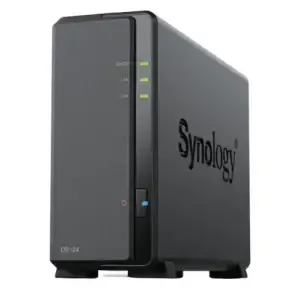 NAS ohišje Synology DS-124 All-In-One server 1x 2,5"/3,5" SATA HDD/SSD, 2x Gigabit LAN, 2x USB 3.0, 1GB RAM