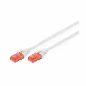KABEL PATCH UTP Cat 6 0,50m RJ45 1Gbit Digitus - bel (DK-1617-005/WH)