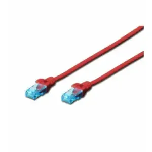 KABEL PATCH UTP Cat 5e 1,00m RJ45 10/100 Digitus - rdeč (DK-1511-010/R)