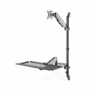 Nosilec za LCD monitor do 81cm (32") do 8kg s polico za tipkovnico in miško do 1kg črn DA-90372