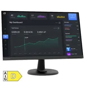Monitor Lenovo 60,5 cm (23,8") D24-45 1920x1080 75Hz VA 5ms VGA HDMI  sRGB103% FreeSync RJ45