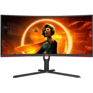 Monitor AOC 86,4 cm (34,0") CU34G3S/BK 3440x1440 Curved Gaming 165Hz VA 1ms 2xHDMI 2xDisplayPort 4xUSB3.2 HAS Zvočniki sRGB119% FreeSync