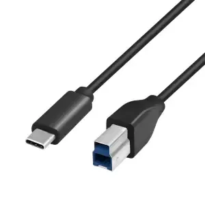 Kabel USB-C => USB B 3.2 Gen1x1 A 1,00m Logilink - črn (CU0162) EOLS-P