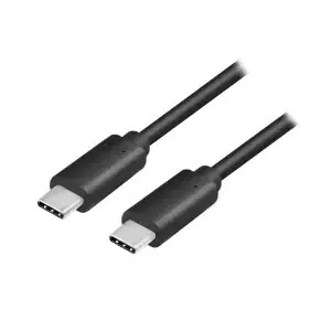 Kabel USB-C => USB-C 3.2 Gen2 5A (100W/20V) 0,50m črn LogiLink (CU0128)