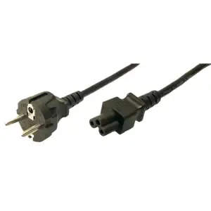 KABEL NAPAJALNI 220V Tripolar C5 1,80m LogiLink črn (CP093)