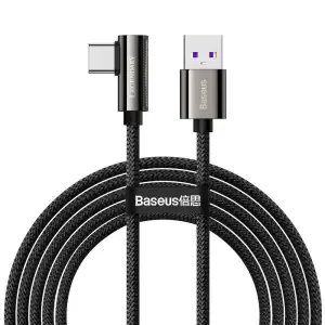 Kabel USB-C => USB-A 2.0 tekstil ovoj kotni Legend Series 2,00m 66W Baseus črn (CATCS-C01)