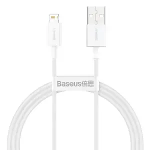 Kabel Baseus USB-A => Apple Lightning Superior Series 480MB/s 2.4A 1,00m bel (CALYS-A02)