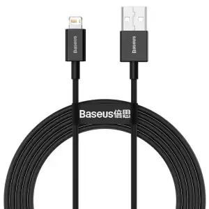 Kabel USB A => Apple Lightning 2,0m 2,4A črn Baseus Superior (CALYS-C01)