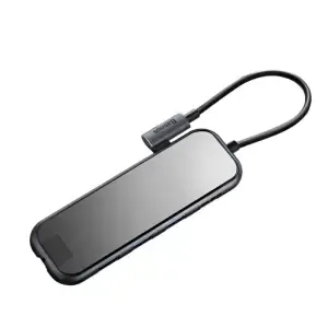 Priklopna postaja USB-C => 3x USB 3.0 tip A 1x USB-C PD 60W 1x HDMI 4K@30Hz 1x RJ45 Giga Baseus (CAHUB-DZ0G)