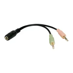 Adapter Audio 3,5mm Ž => 2 x 3,5mm M LogiLink 0,15m (CA0020)
