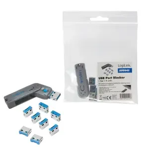USB port blocker Logilink USB-A (1x kluč i 8x ključavnice)