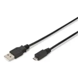 Kabel USB A => B micro 1,0m (za mobitele) dvojno oklopljen Digitus (AK-300110-010-S)