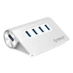 HUB USB 3.0 4portni USB 3.0, brušen aluminij, ORICO M3H4-V1-SV