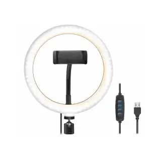 Selfie LED svetlobni obroč Logilink za pametni telefon- tripod ni vključen (AA0151)