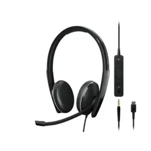 Slušalke žične EPOS naglavne z mikrofonom USB Sennheiser ADAPT 165T USB-C II črne (1000906)