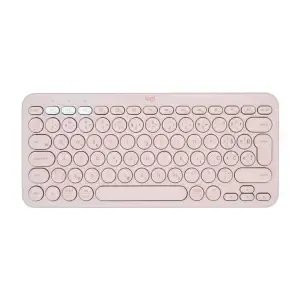 Tipkovnica Logitech brezžična K380 Multi-Device SLO mini roza SLO gravura (920-009867)
