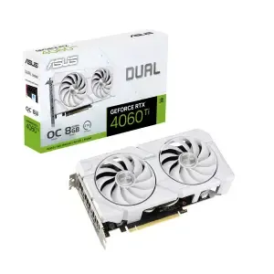 Grafična kartica nVidia RTX4060Ti Asus Dual EVO OC bela - 8GB GDDR6 (90YV0J4B-M0NA00)