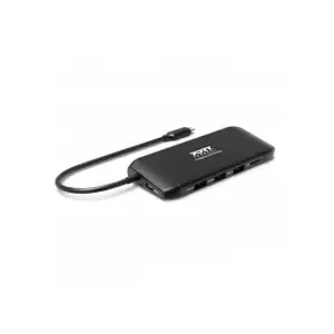 Priklopna postaja USB-C => Port HDMI VGA 3xUSB3.0 USB-C 100W RJ45 Čitalec kartic (901913)