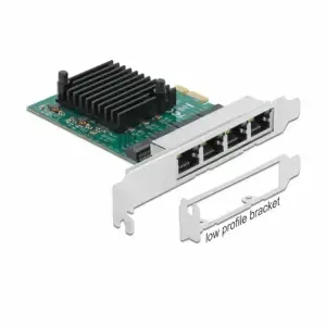 Mrežna kartica PCIe 4xRJ45 Gigabit Delock RTL8111 (89025)