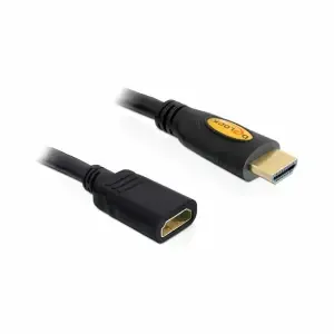 KABEL HDMI/HDMI M/F 2,0m podaljšek Delock črn ETH (83080)