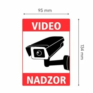 Video nadzor NALEPKA VIDEO NADZOR BELA A6 (134x95),