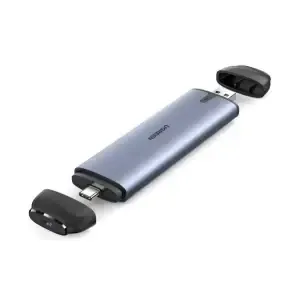Ohišje za SSD disk M.2 => USB-C ali USB-A PCIe NVMe Ugreen CM353 5Gbps sivo (70532)