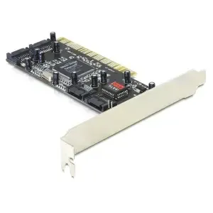 Kontroler PCI => 4x SATA (1,5Gb/s) Delock 70154, Raid 0,1 (70154)