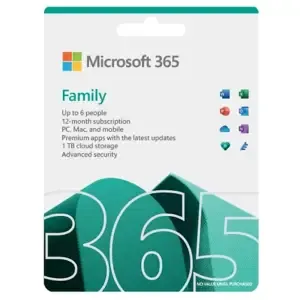 Microsoft 365 Family FPP SLO 32/64bit - 1 letna naročnina do 6 uporabnikov (lahko tudi Mac in tablico)