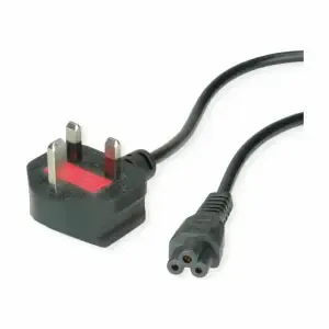 KABEL NAPAJALNI 220V Tripolar C5 1,80m Value črn UK-BS1363