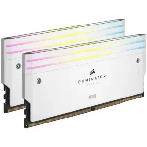 DDR5 64GB 6400MHz CL32 KIT (2x32GB) Corsair RGB Dominator Titanium 1,4V bela (CMP64GX5M2B6400C32W)