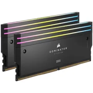 DDR5 32GB 6000MHz CL30 KIT (2x16GB) Corsair RGB LED osvetlitev Dominator Titanium 1,4V črna (CMP32GX5M2B6000C30)