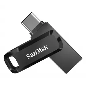 Spominski ključek 64GB USB 3.2/USB-C USB-C Sandisk Dual Drive Go 150MB/s plastičen vrtljiv črn (SDDDC3-064G-G46)