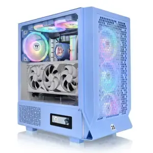 Ohišje Thermaltake Ceres 330 TG MidiATX - modra ARGB CA-1Y2-00MFWN-00