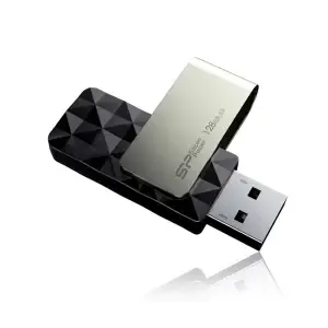 Spominski ključek 128GB USB 3.2 SiliconPower Blaze B30 - plastičen/vrtljiv/črn (SP128GBUF3B30V1K)