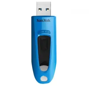 Spominski ključek 64GB USB 3.2 Sandisk Ultra 100MB/s plastičen izvlečni moder (SDCZ48-064G-U46B) 