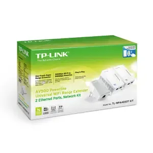 HPAV Powerline 2xLAN+1xLAN RJ45 220V TP-Link 300Mbit/s (2+1) WLAN (TL-WPA4220T KIT)