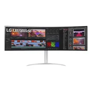 Monitor LG 124,5 cm (49,0") 49WQ95X-W 5120x1440 Curved Gaming 144Hz Nano-IPS 5ms 2xHDMI DisplayPort USB-C 90W 2xUSB HAS Zvočniki 2x10W DCI-P3-98% FreeSync Premium PRO, G-Sync Compatible KVM HDR400